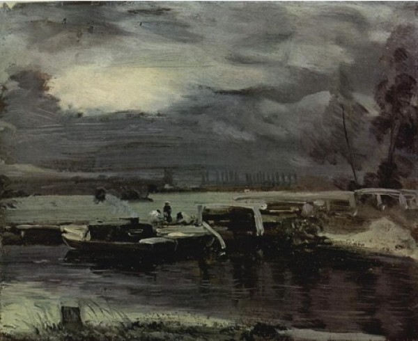Boats on the stour by John Constable